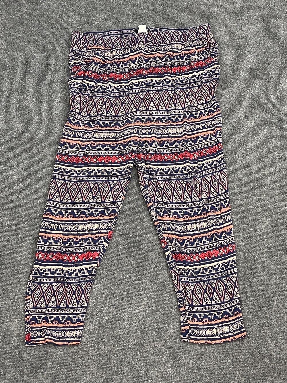 De Facto Leggings Womens XL Paisley Lounge Pants Geometric Relax Fit N298